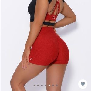 Red Bombshell tiny waist shorts sold out on site